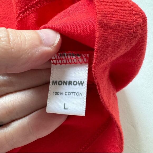 Monrow Red Box Cut T-Shirt Size Large NWT - Picture 6 of 7